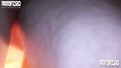 Sweet Blonde Bounces Between Dog and Cock For Delirious Blowjob and