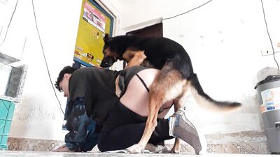 Puppy Love: Hot Girl Gives Doggy a Throaty Blowjob