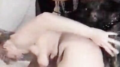 Zoo beauty with perfect nipples gets hard knotted by her dog