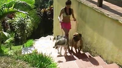 Bestiality games: asian women having sex with a dog