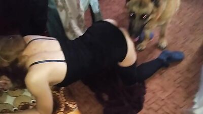 2 dog girl: dogging car porn