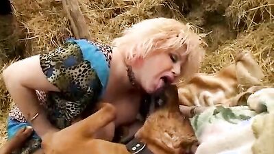 2 dogs 1 girl: trying dog sex
