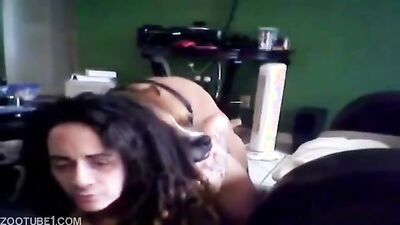 Dog girl anal: sex dildo zoo
