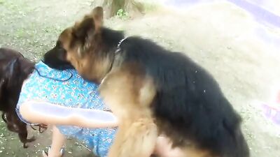 Women's dog sex: femboy dog porn