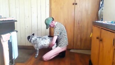 Bestiality: girl having sex with a dog