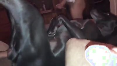 Dog licking girl: bestiality wedding
